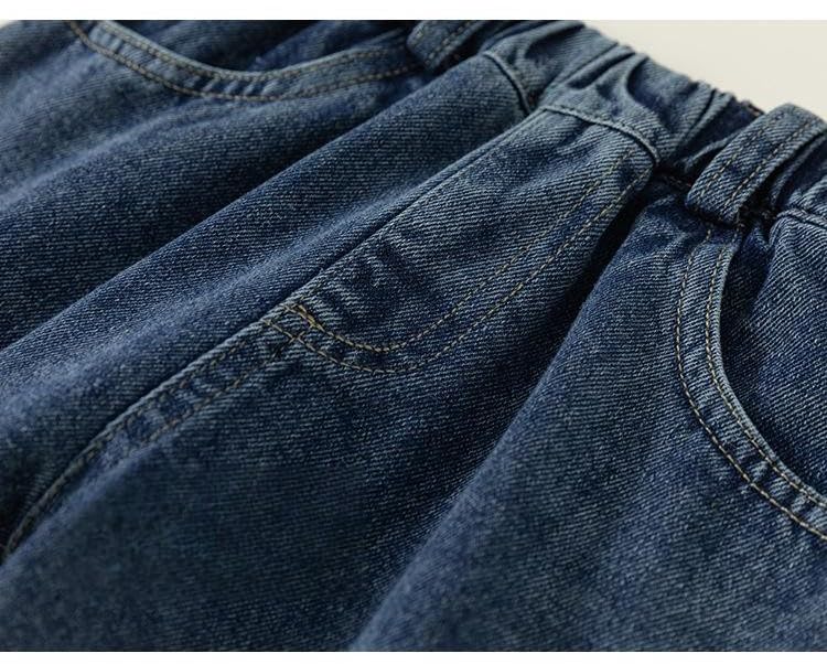 Toddler Kid Boys and Girl Casual Jogger Elastic Jeans Toddler Kids Fashion Loose Denim Pants with Pockets (Blue,90/18-24 M,Unisex,Big Kid,US,Age,18 Months,24 Months)