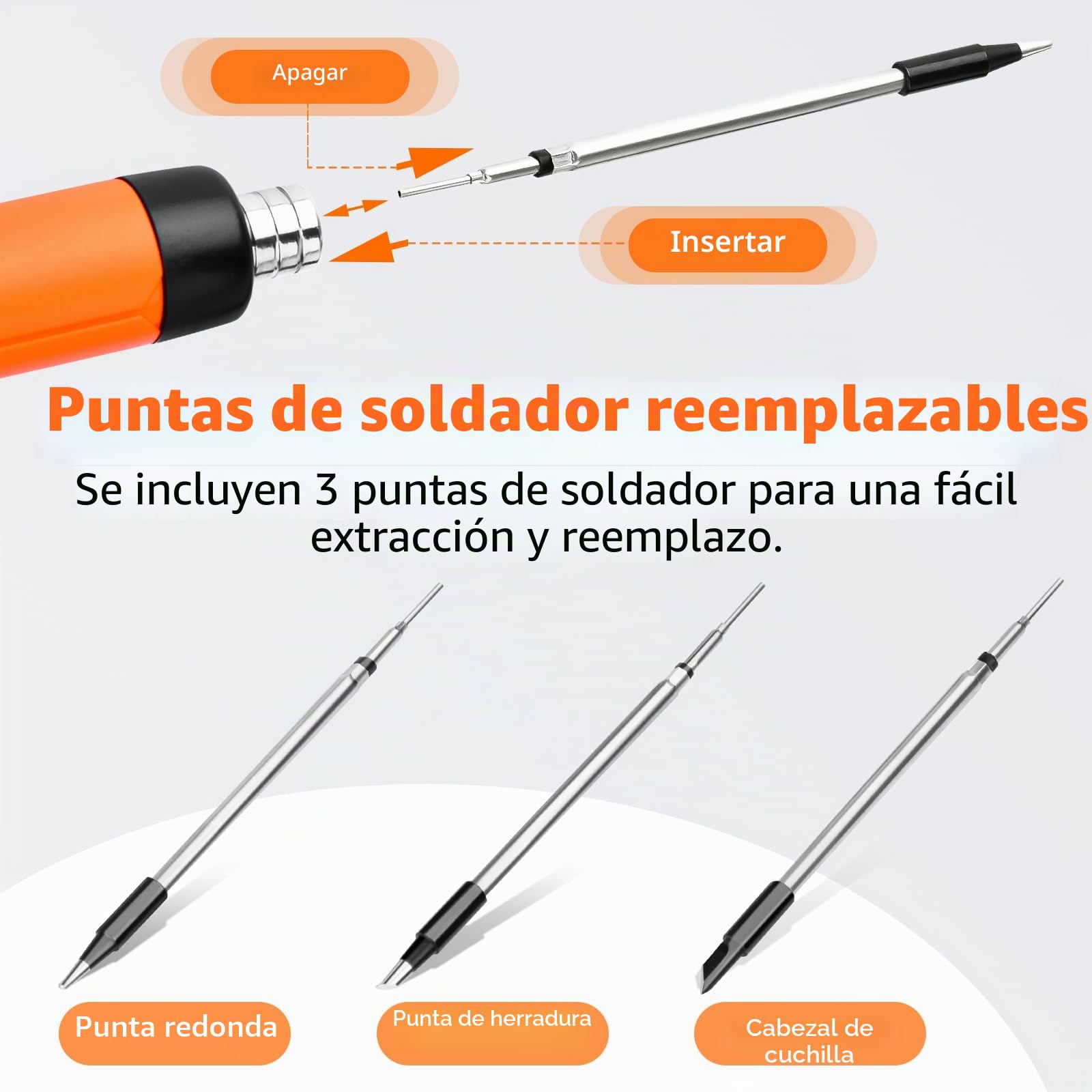 diymore Juego de soldador inalámbrico USB-C con pantalla LCD, temperatura ajustable 260℃-420℃ Pasador de soldadura portátil recargable para reparación electrónica, proyectos de bricolaje, fabricación