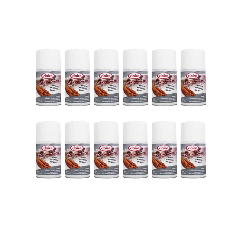 Claire Cl122-12pk Spicy Cinnamon Metered Air Freshener; 7 Ounce Net Wt., 12 Count