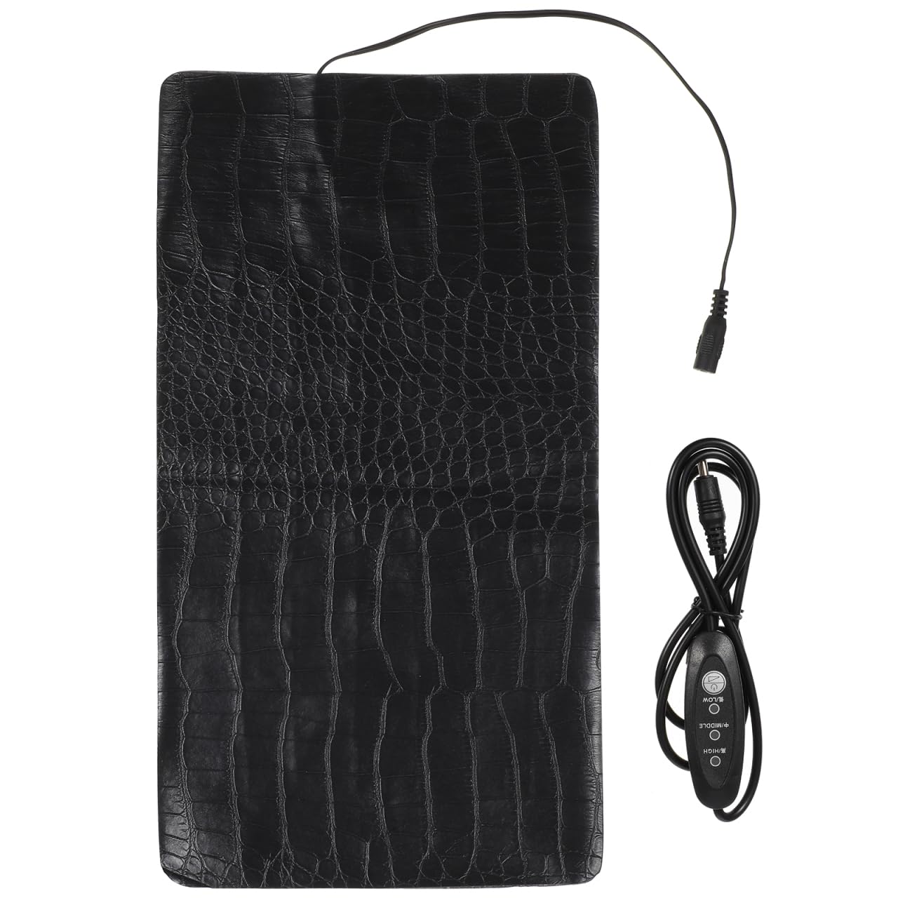 Happyyami Pet Heating Cushion Usb Electric Heat Pad 3 Temperature Settings Waterproof Small Animal Heat Mat for Reptile Hide Dogs Cats and Puppies Black