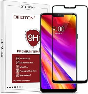 OMOTON LG G7 ThinQ Protector de Pantalla, Cristal Templado, 9H, HD, [Cobertura de Toda la Pantalla], para LG G7/LG G7 Plus/LG G7 ThinQ