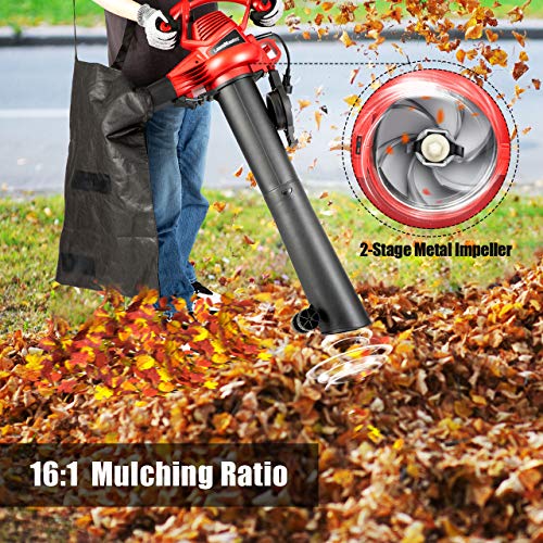 image for LawnMaster Red Edition BV1210E 1201 Electric Blower Vacuum Mulcher 12 
