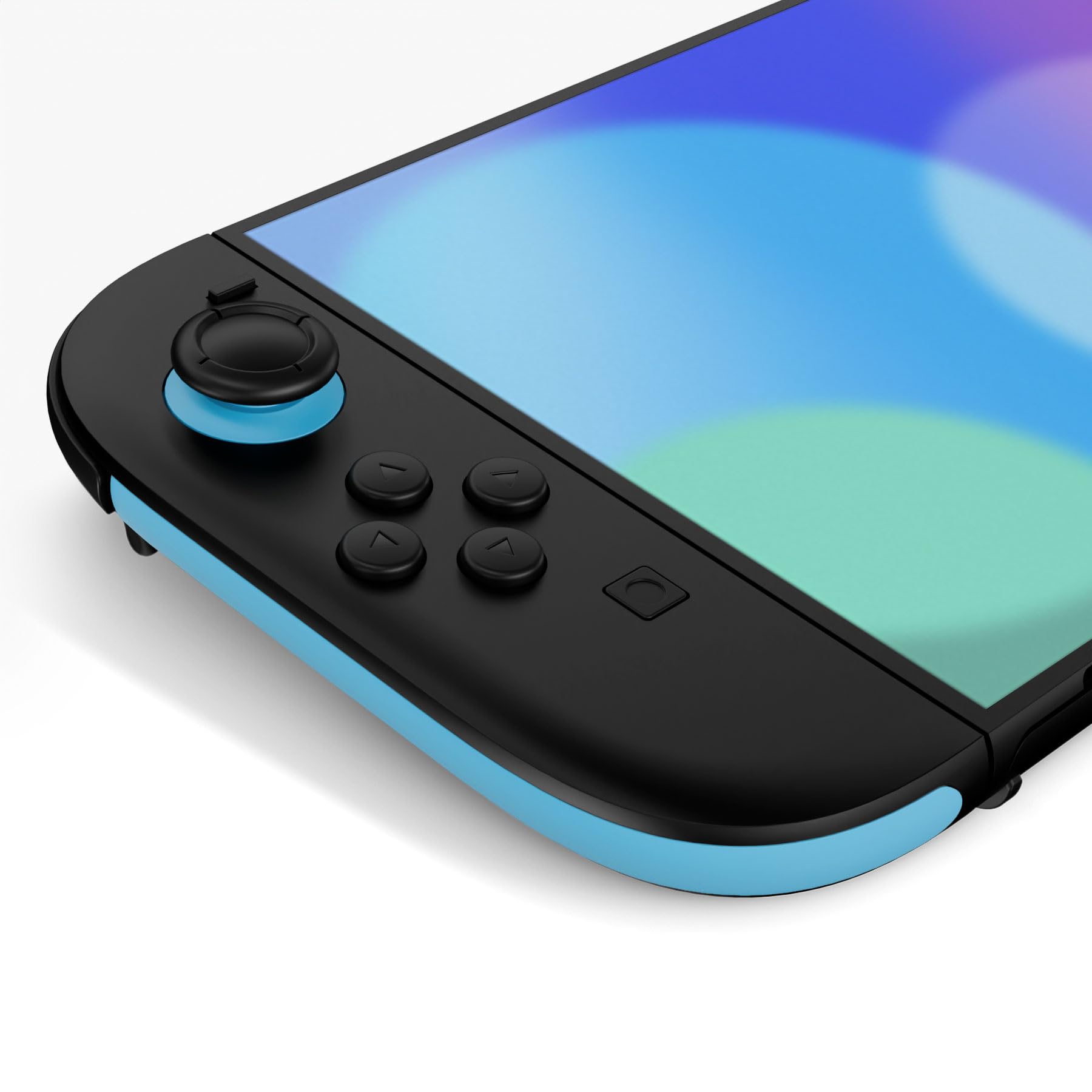 eXtremeRate Kit de Tiras Decorativas de Reemplazo para Joycon 2, Cubierta Lateral Personalizada, DIY Tiras de Decoración con Herramienta de Palanca para Nintendo Switch 2 (Azul+Naranja)