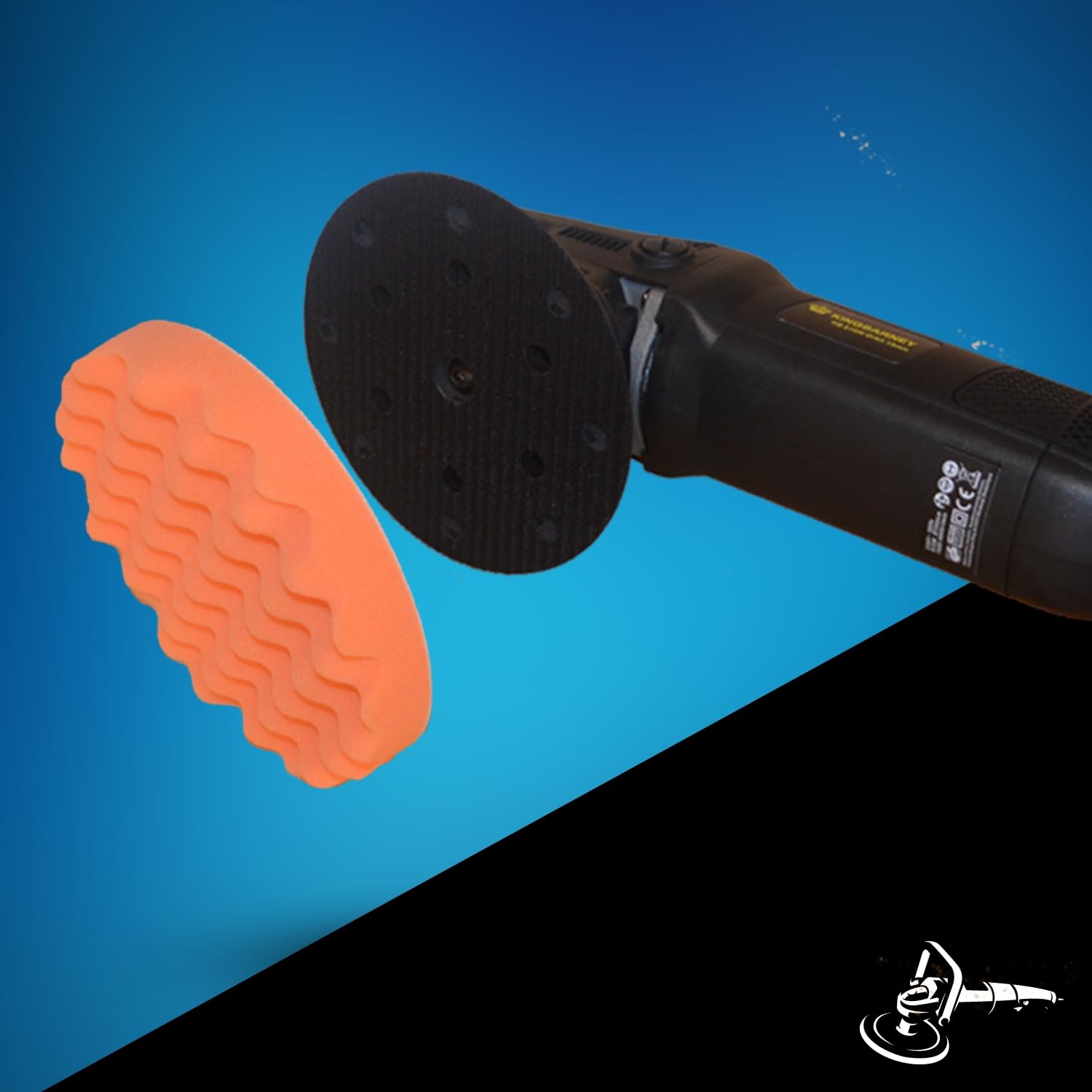 Set di spugne per lucidatura, 180 mm, con velcro, in diversi gradi di durezza e dimensioni di set spugne per lucidatrice, set da 10 pezzi