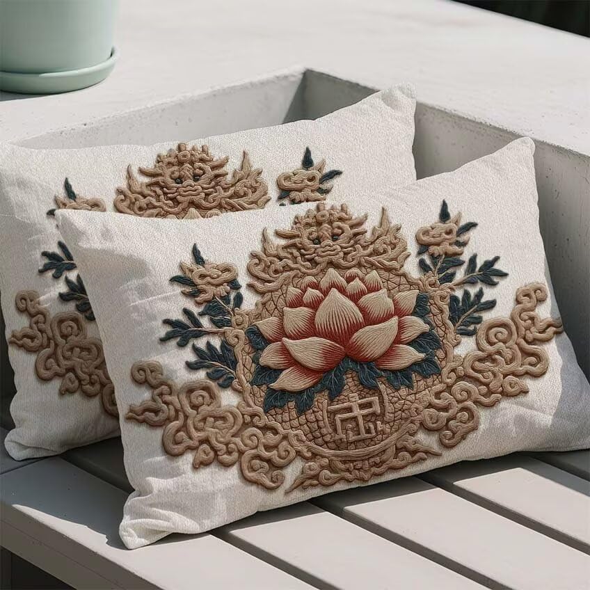 Coussin extérieur imperméable 70x90cm résistant à l'eau pour terrasse lot de 2 - 2