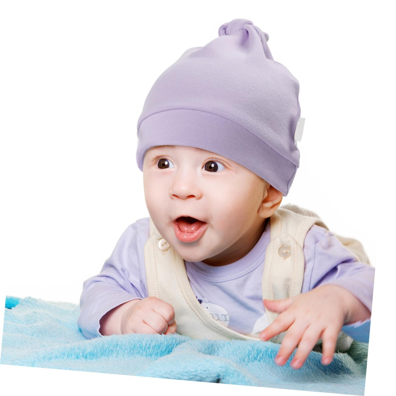 Reifenkappe Ohne Knochen Kind Babys -Kopfbedeckung Säuglingshüte Wintermütze Kopfschmuck Mütze Mit Knoten Junge Mädchen Hut Reine Baumwolle