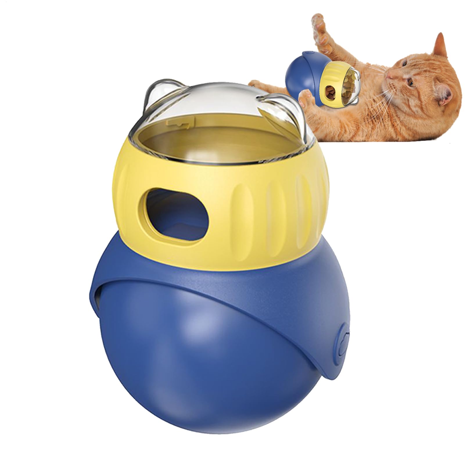 Jouet distributeur de friandises pour chat heureux et épanoui