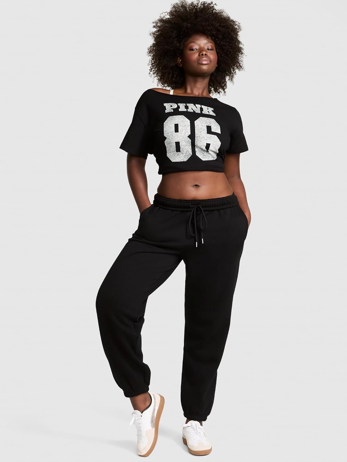 Victoria's Secret Women's Pink Logo Campus Sweatpants - Image 2