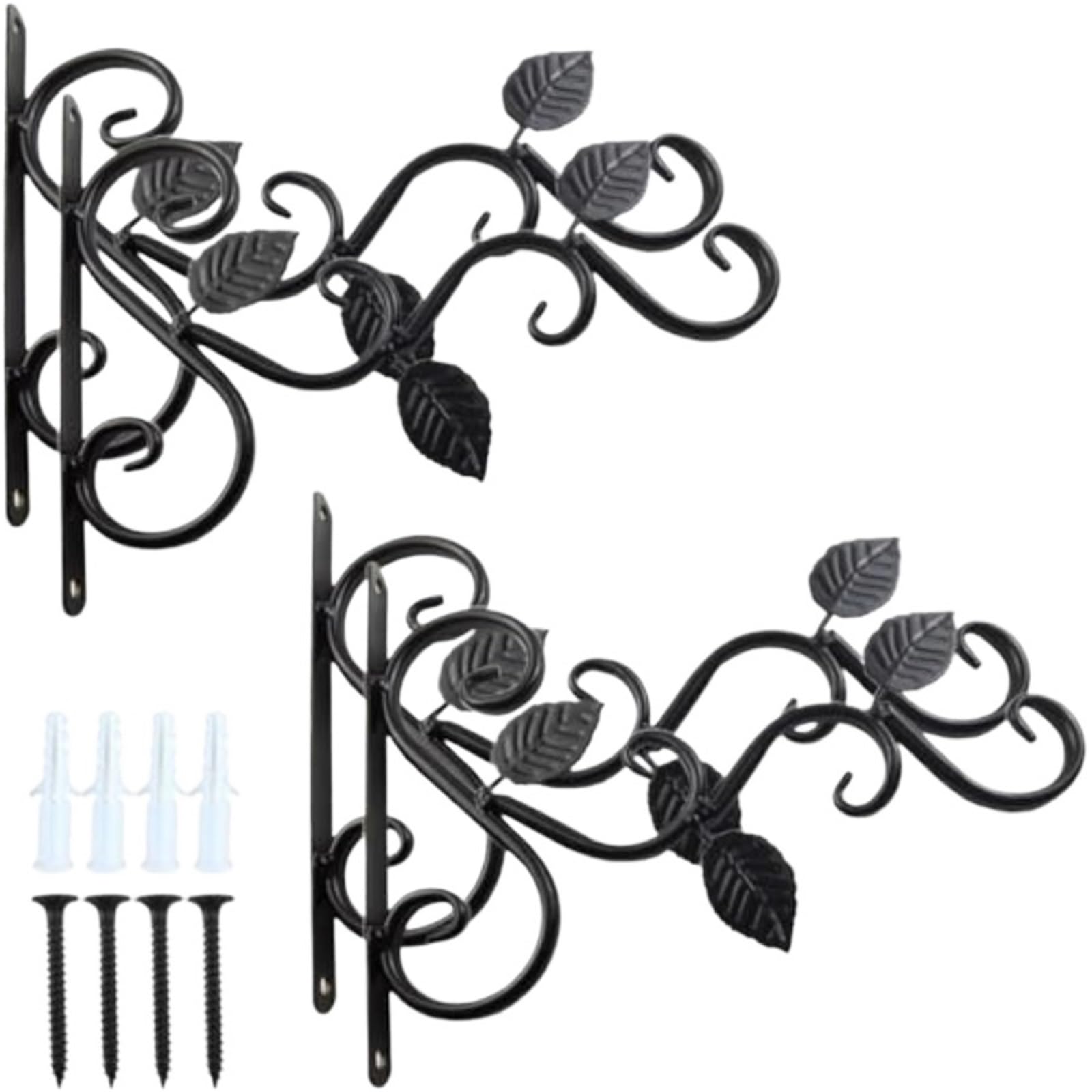 HUWOYG 4PCS Plants Hangers Outdoor Wall Hooks for Hanging Plant Bracket for Bird Feeder Wind Chime for Plants