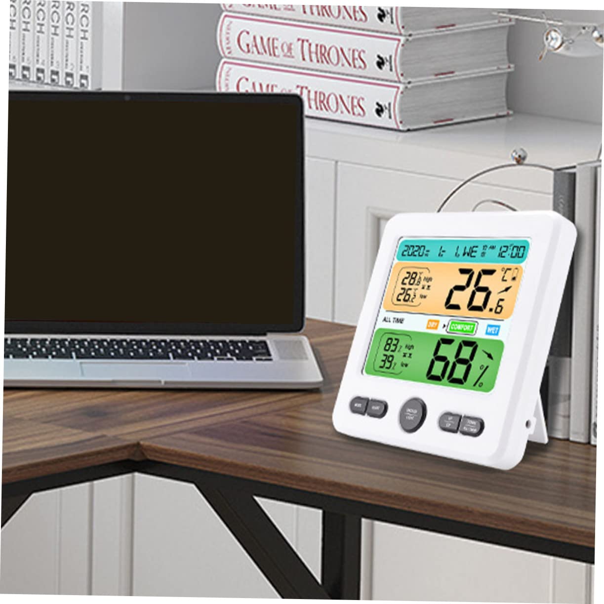 1set Termometro Igrometro Digitale Con Schermo Lcd Sensore Di Temperatura e Umidità Per Uso Domestico e Professionale Facile Da Installare e Leggere Misurazione Accurata Per