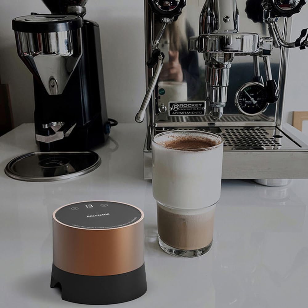Prensador de café eléctrico de última generación: 20 ajustes de Fuerza Personalizables,Carga Tipo C, diseño Compacto y portátil para un café molido Perfectamente consistente