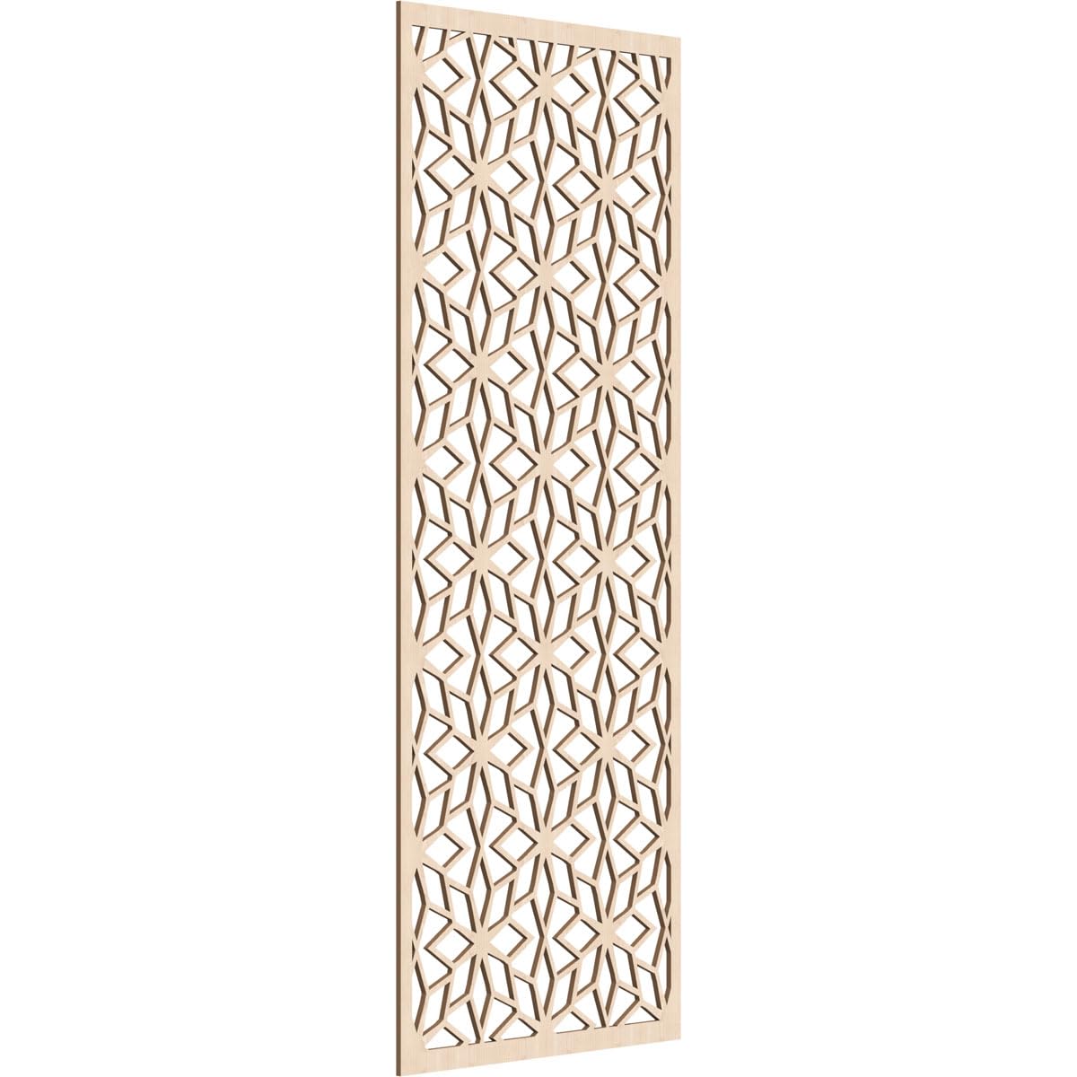 Lake Decorative Pierced Fretwork Wood Wall Panels, 31 3/8"W x 79 3/8"H x 3/8"T, Red Oak