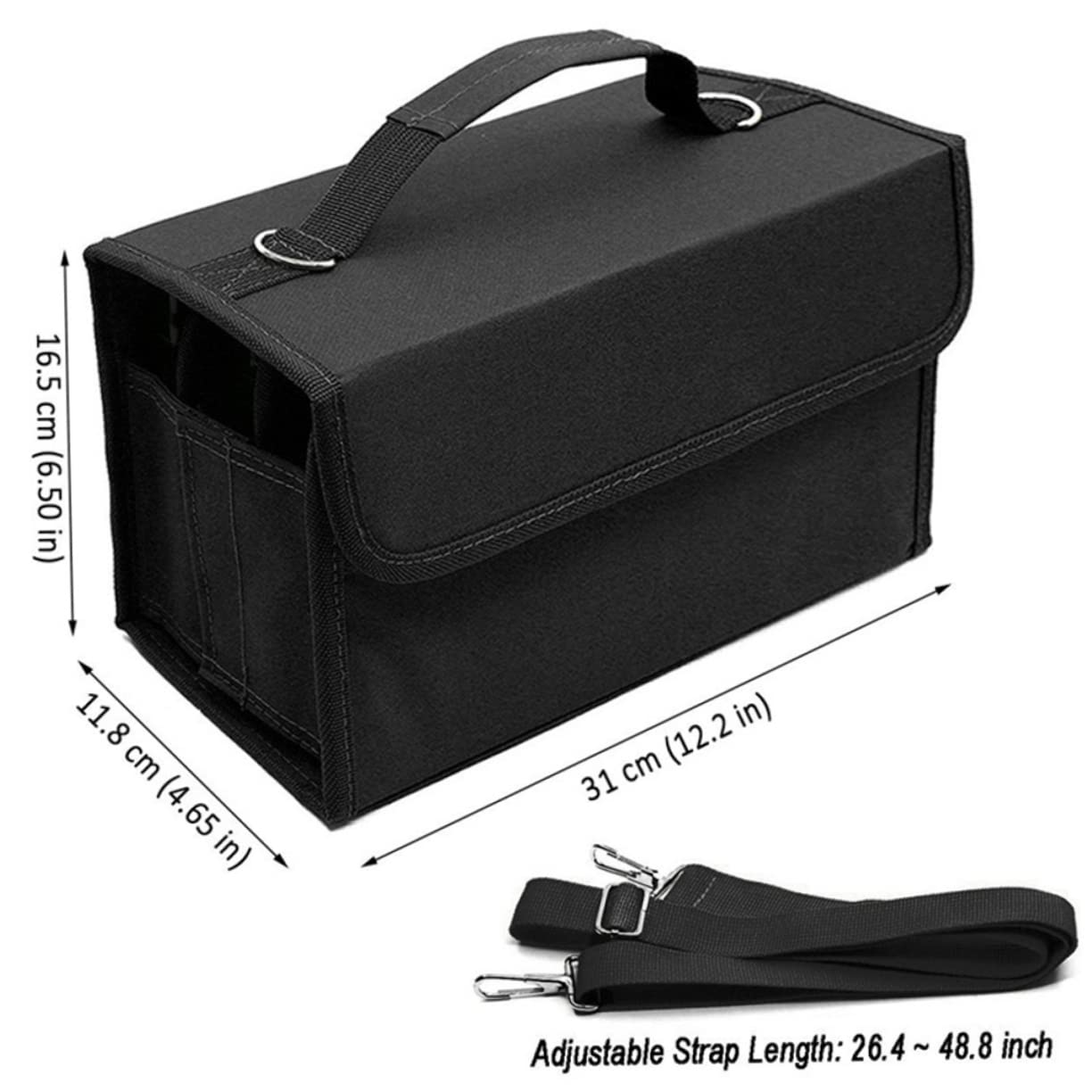 Tofficu Borsa Porta Pennarelli Portatile 80 Scomparti, Astuccio Organizer