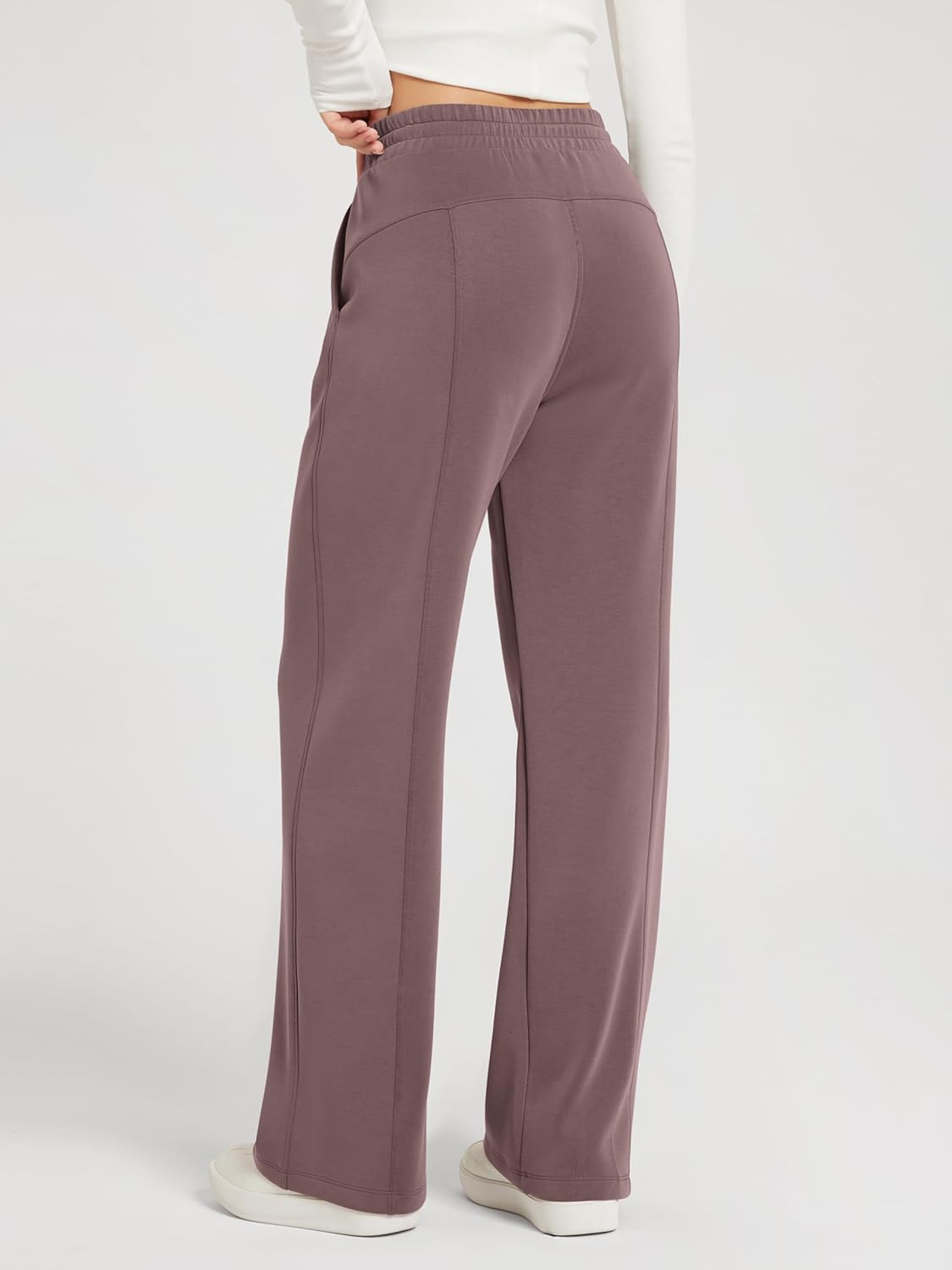 ododos women's modal soft wide leg pants with pockets adjustable shockcord high waist casual lounge pants-27/29/31" inseam 29" inseam medium rose taupe
