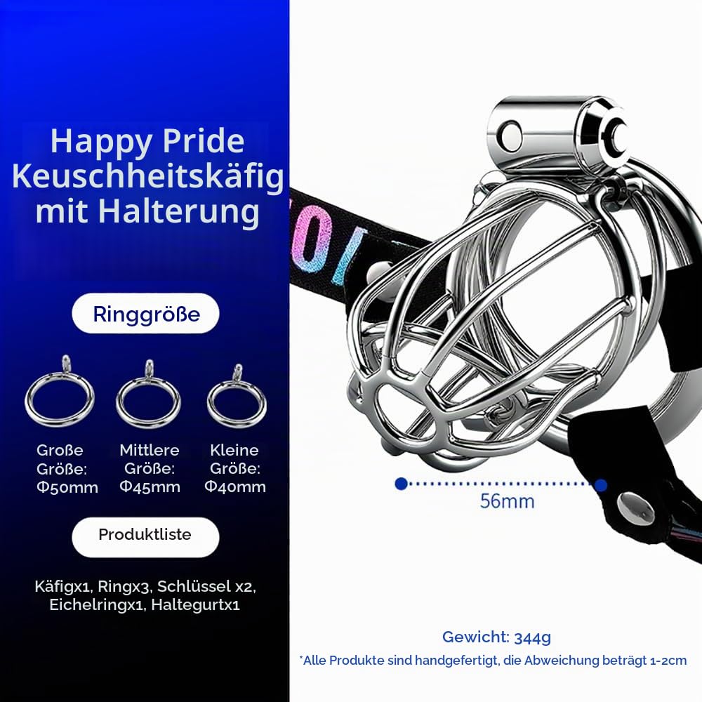 New Edelstahl PA Peniskäfig Sexspielzeug-Sets Doppeltem Design Penisring Anti-Escape CB Käfig Metall Keuschheitskäfig Keuschheitsgürtel BDSM Bondage Fetisch Keuschheit Sexspielzeug für Männer