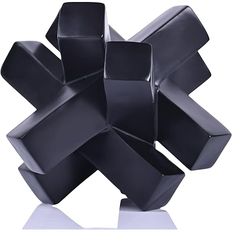 Black Knot Decor: Modern Geometric Sculpture for Striking Accents