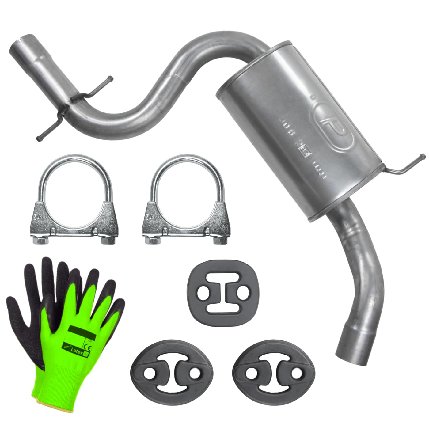 POLMOstrow Auspuff Mitteltopf für VW Golf 5 V 2.0 GTI Fließheck 2004-02.2009