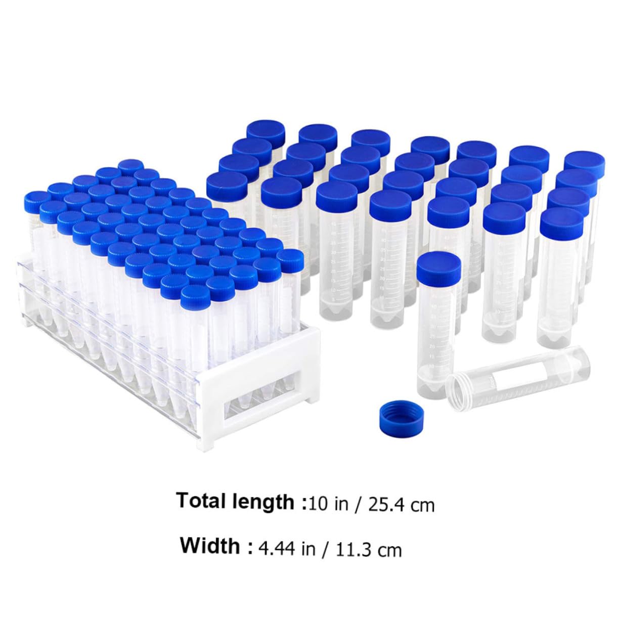Ciieeo 81piezas Tubos De Centrífuga Desechables De Plástico De Tubos De Ensayo Con Tapa Para Experimentos Científicos Laboratorio
