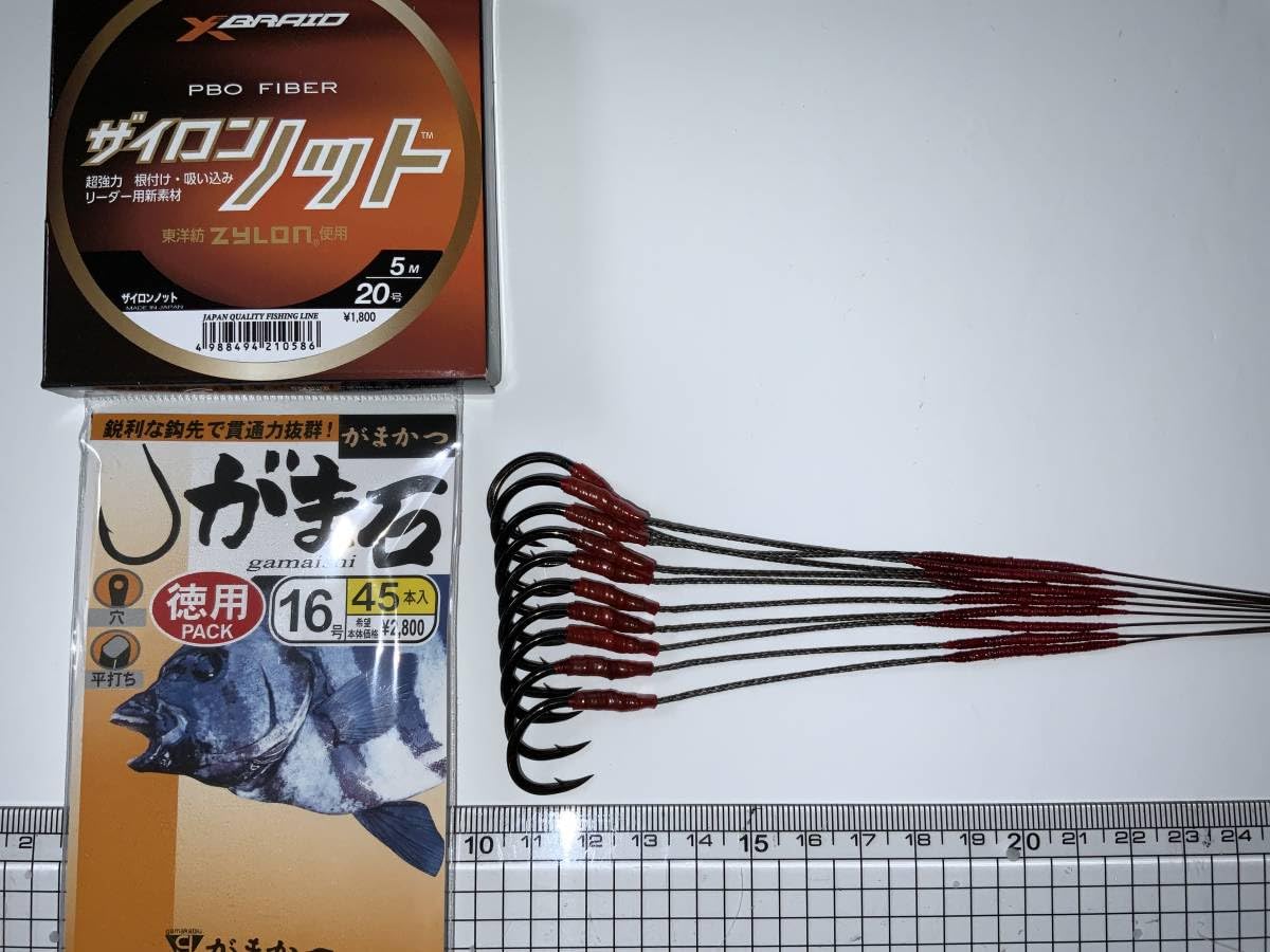 Amazon.co.jp: 石鯛仕掛け ザイロンハリス がま石16号 10本