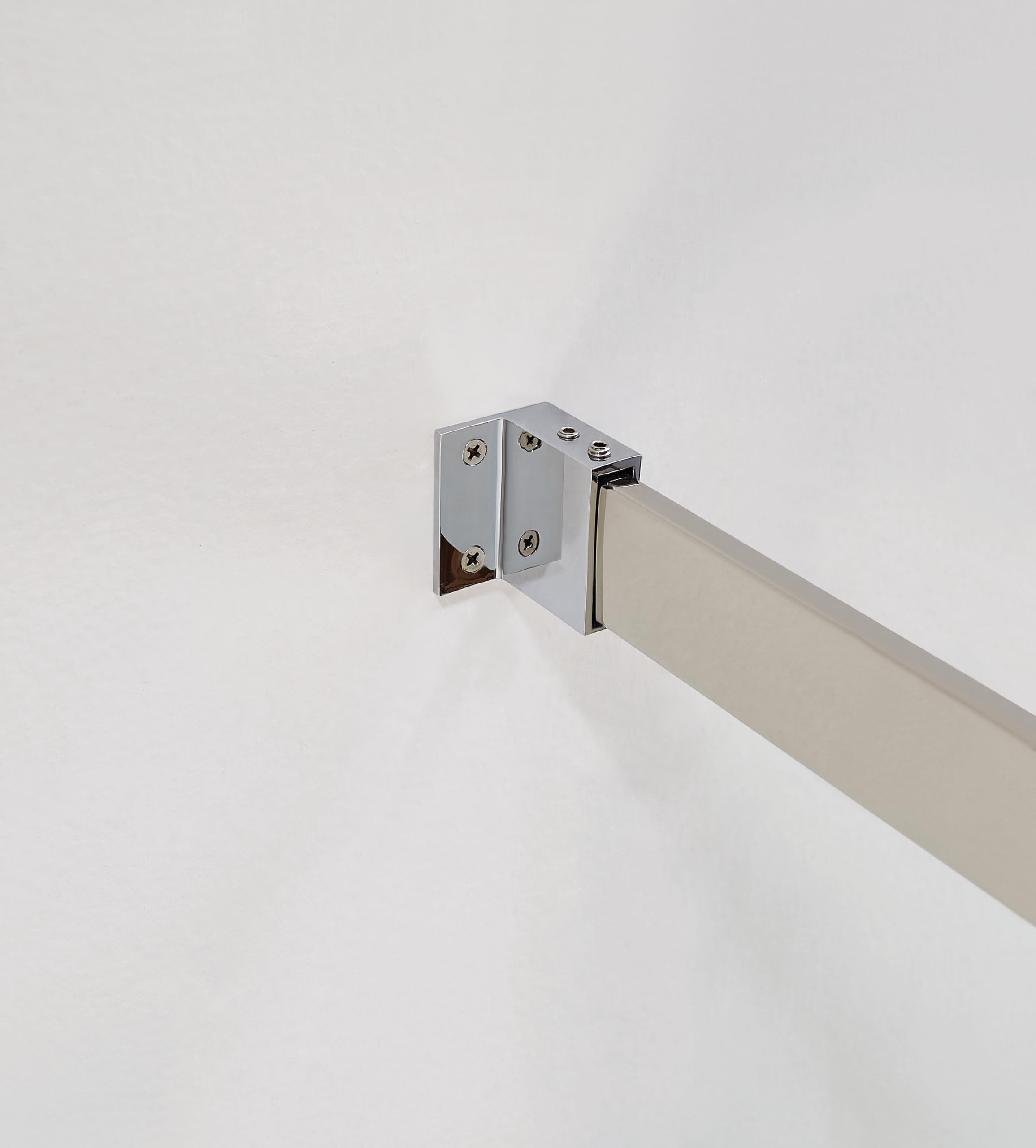 GME - Mampara Ducha Frontal Cromo 1 Fija + 1 Corredera 100cm | Mampara de Cristal Reversible con Ancho Adaptable 95-100cm, 197cm de Altura y Cristal Templado 6mm Antical