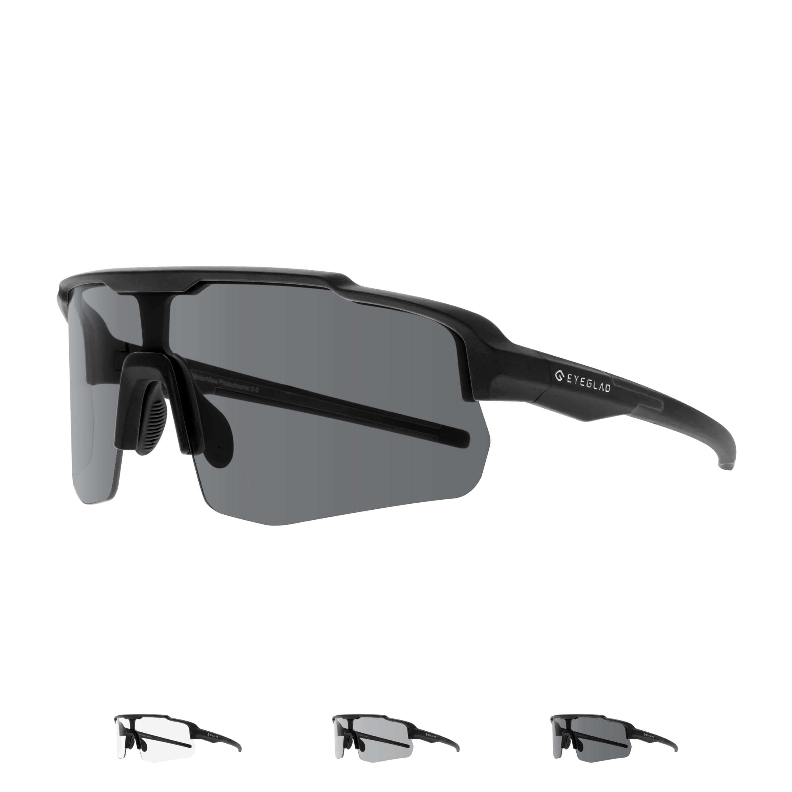 MOTIONVIEW Photochrom Sport Sonnenbrille aus Biobasiertem Material UV400 für Damen und Herren Radfahren Laufen Outdoor Baseball Softball
