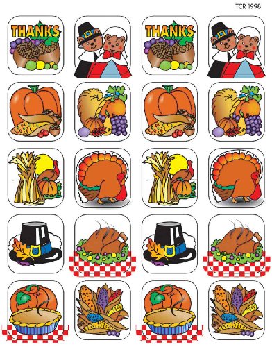 Teacher Created Resources Thanksgiving Stickers 120 stickers per pack Multi Color (1998)