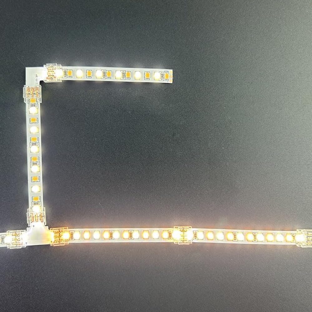 LED Strip Connectors kit for 3-Pin 8mm SMD LED Strip,L-T-Shaped Corner Connectors,Strip to Strip to Wire Connectors for 2835 3528 Non-Waterproof Strip Lights - Image 2