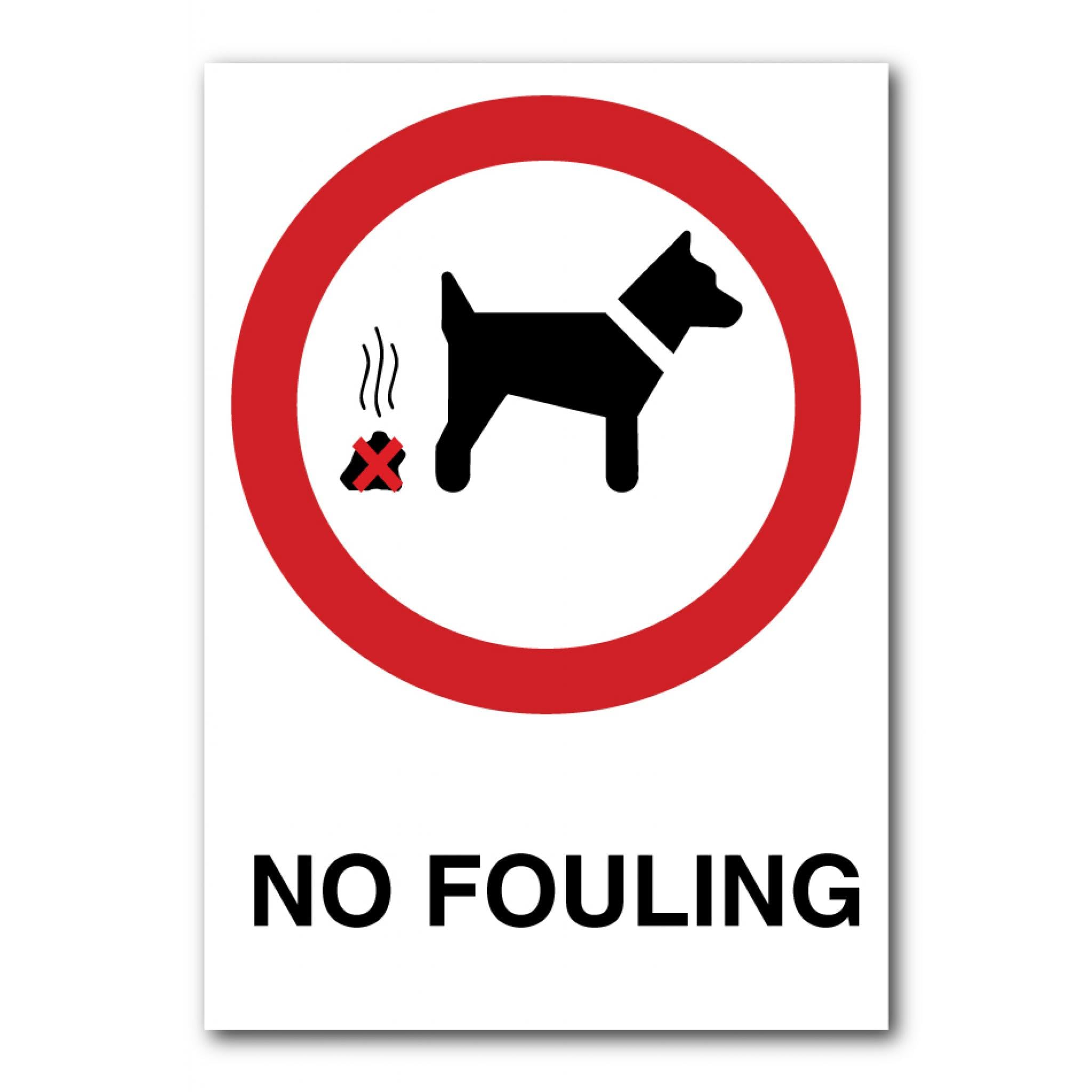No Fouling Sign, 12x8 Metal Tin Sign, public hygiene regulation for outdoor and shared facilities.