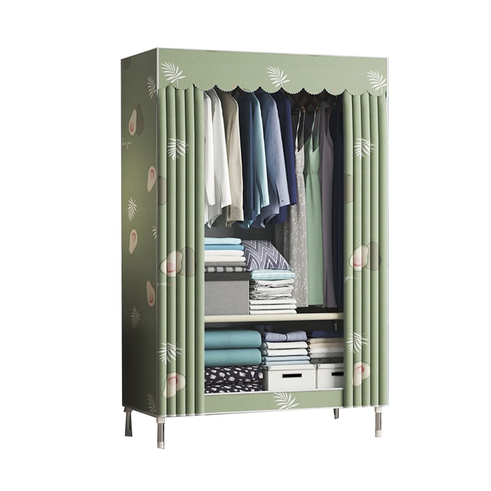 Armoire portable en toile avec penderie lavable dressing pliable gain de place