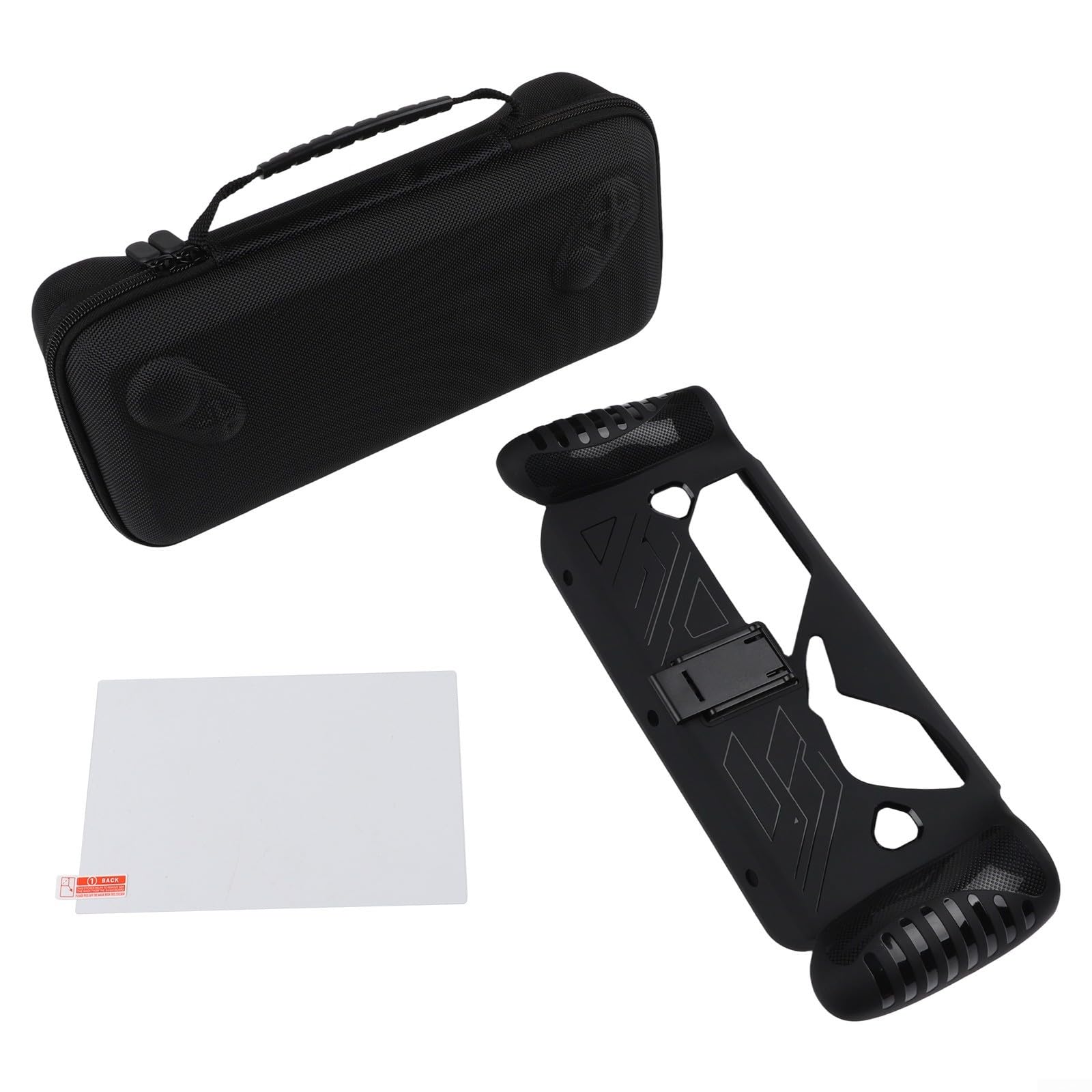 Custodia protettiva per ROG X, custodia protettiva in TPU con vetro temperato e custodia per console Xbox Ally-X, pelle antiurto con impugnatura antiscivolo, nero (trasparente)