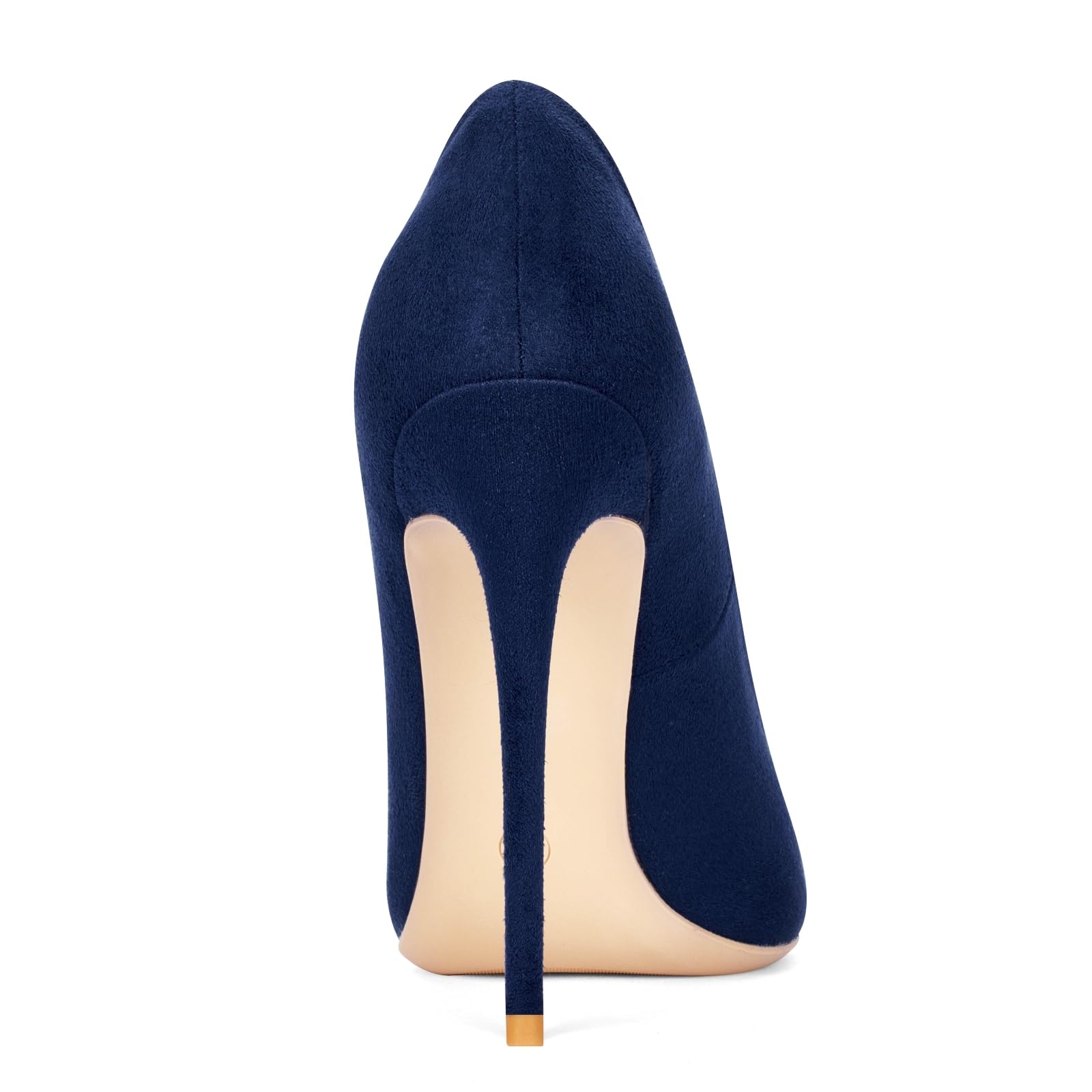 Zhabtuc Escarpins Femme Talons Aiguilles en Daim 12CM, Talons Hauts Élégant à Bout Pointu Chaussures Fermées à Talons Aiguilles pour Robe de Mariée et Fête Stiletto Pompes