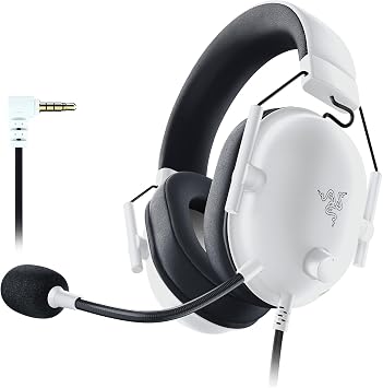 Razer BlackShark V2 X - Multi-Platform Wired esports Headset Triforce 50mm Driver, Advanced Passive Noise Cancellation, 7.1 Surround Sound Hyperclear Cardioid Microphone White