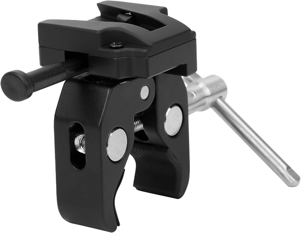 Vマウント　バッテリー　クランプ　撮影　照明　スタンド Amazon | 照明スタンドとサポートロッドに取り付けるためのクランプ