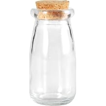 Ashland 4" Clear Glass Bottle with Cork Rounded Design for Oils, Spices, Crafts & Home Decor, Food Safe, 24 Pack