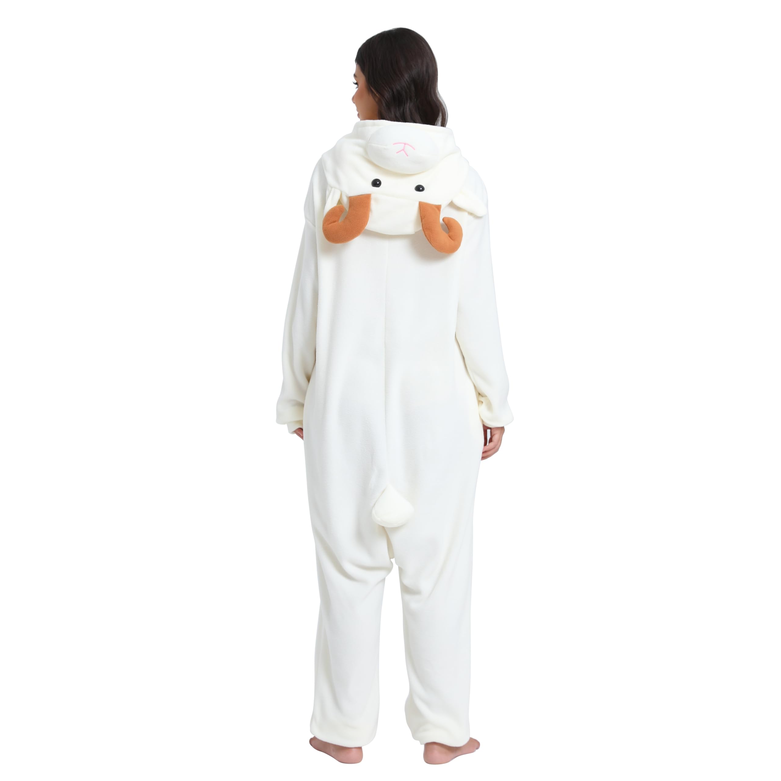 NAITOKE Disfraz de animal para adultos, disfraz de Halloween, pijama de una pieza para mujeres, hombres y adolescentes