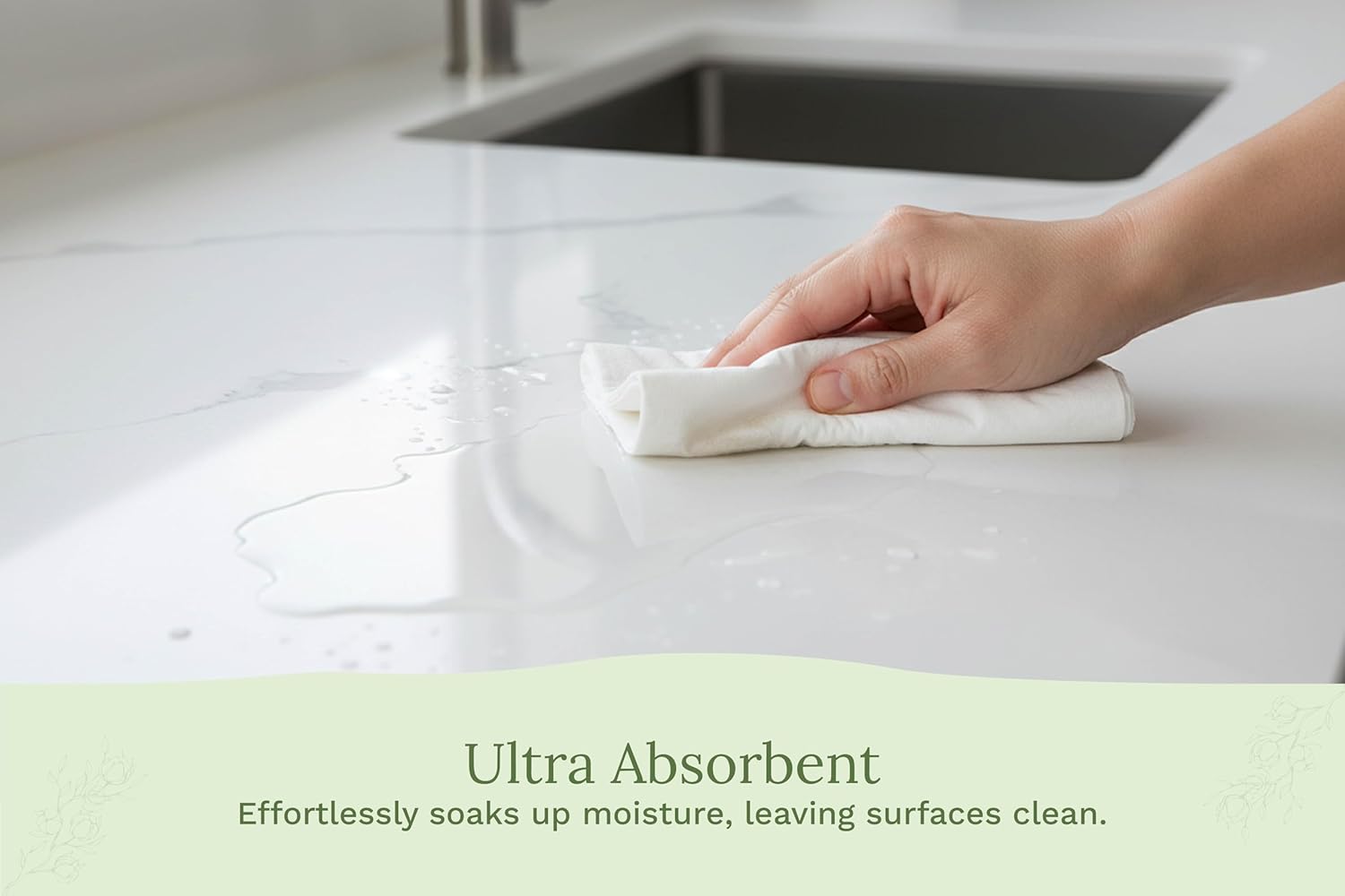 Organic Cotton Flour Sack Kitchen Towels - 10 Pack, Off-White Organic Cotton Tea Towels - Extra Large Flour Sack Cotton Dish Towels- Lint-Free Unbleached Kitchen Towels - 27"x27" (Off-White - 10 Pack) - Image 8