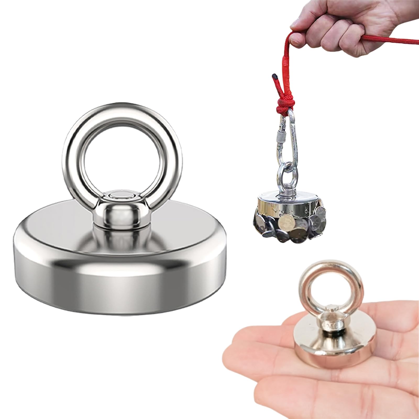 36mm Fishing Magnet, 39kg Vertical Pulling Force Strong Magnets, Powerful Magnet Heavy Duty, Magnets Fishing for Underwater Retrieval, Salvage and Fishing