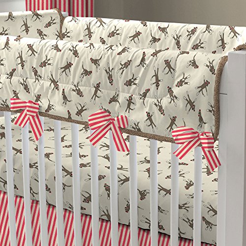 sock monkey crib bedding