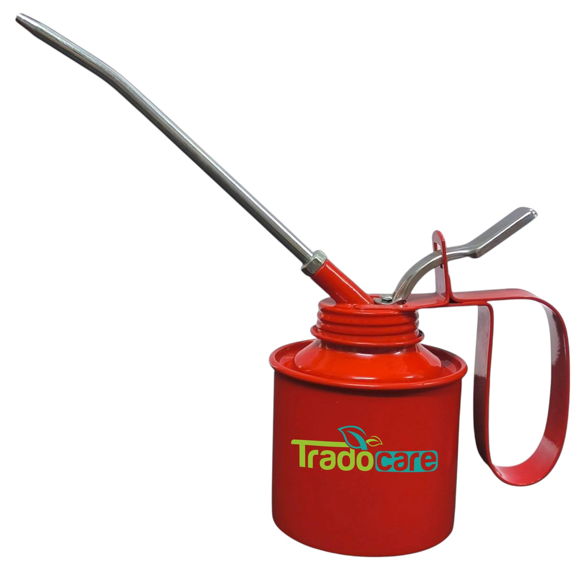 TRADOCARE Heavy-Duty Multipurpose Metal Oil Can – 1/2 Pint (236 ml) Red Lubricating Pump Oiler with Fixed Spout | Premium Oil Dispenser for Bike, Car, Machinery & General Maintenance-image-43