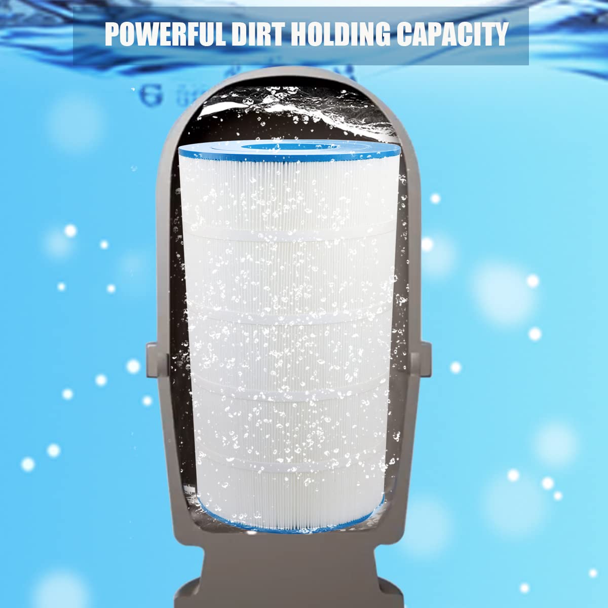 BeadChica C1200 Pool Filter Cartridge Compatible with Hayward C1200, CX1200RE, PA120, Unicel C-8412,120 sq.ft.