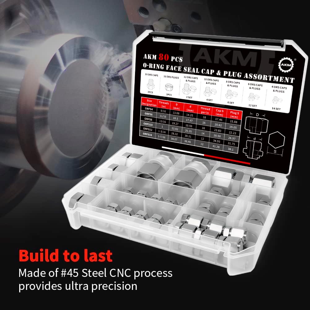 Amazon.com: AKM ORFS 80PCS Master Industrial Hydraulic O-Ring Face