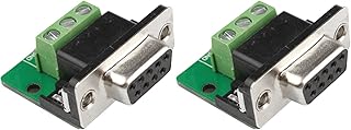 2PCS D-sub DB9 Interface Breakout Board Connector 9-pin 2-Row Female RS-232 Serial Port Solderless Terminal Block Adapter