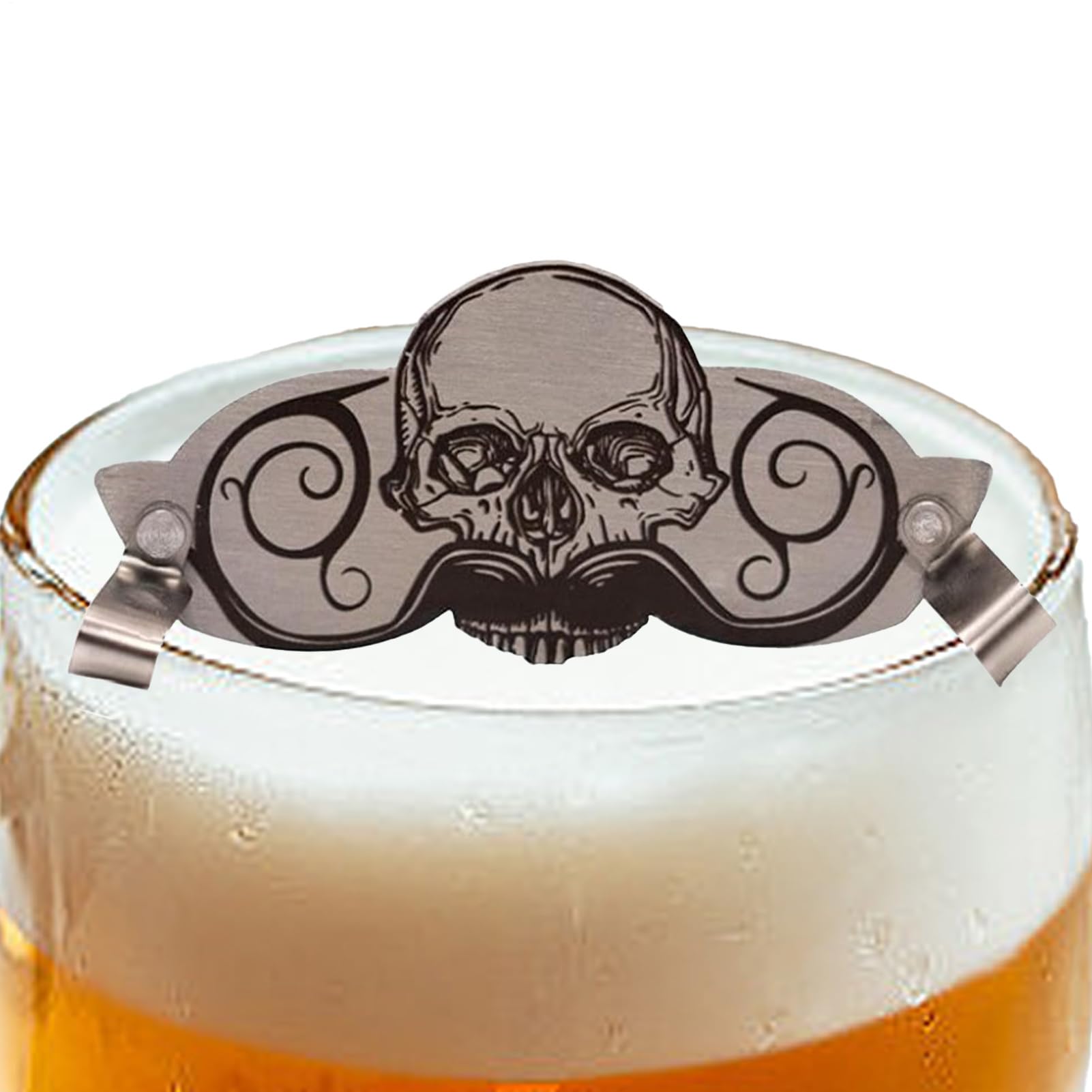 Couverture de moustache, protection de barbe, motif de crâne multifonctionnel, accessoire de tasse à café, coussin de tasse de bière, protection pour le visage, boire du visage, gadget de fête