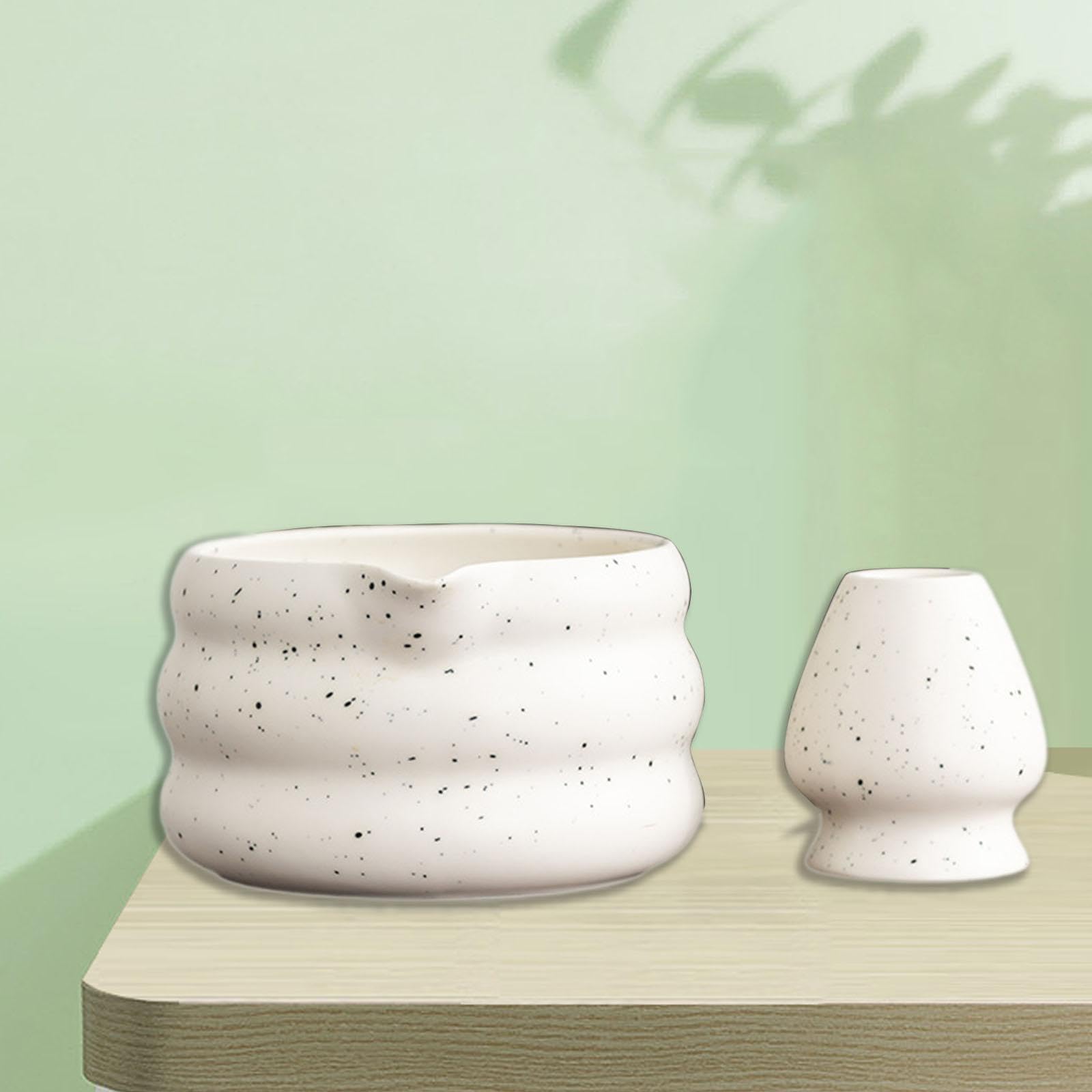 JISADER Matcha Set - Keramikschale Mit Schneebesenhalter