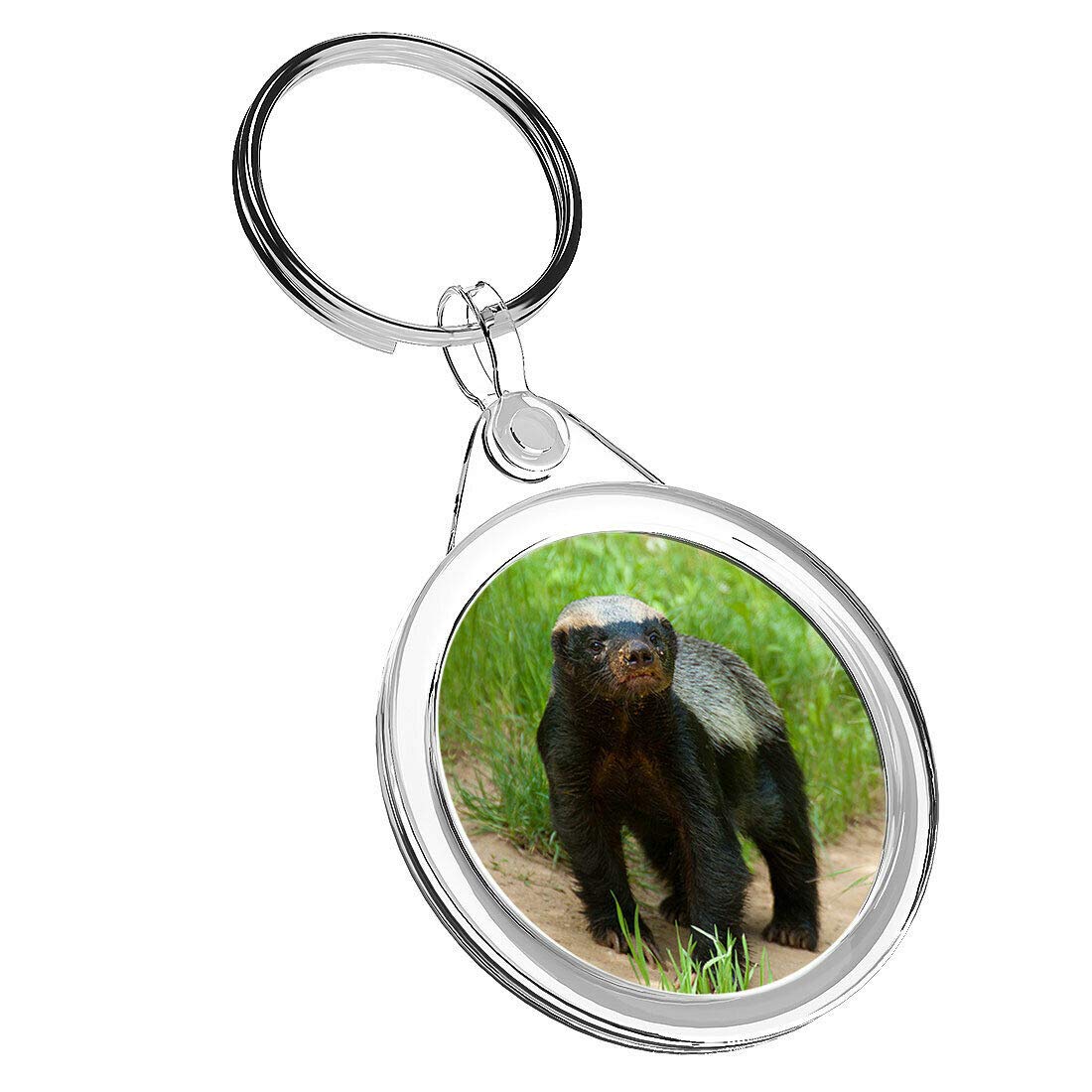 Destination Vinyl Keyrings Unisex Multi 1 X Wildlife Animal Honey Badger - Keyring Ir02 Mum Dad Birthday #16108