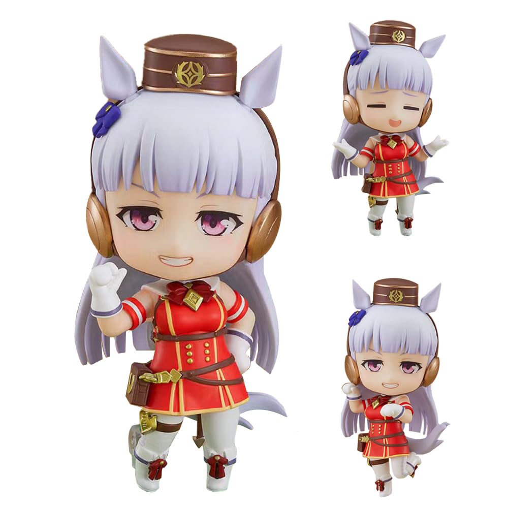 Tongyundacheng Uma Musume Pretty Derby Anime Figure Gold Ship Action Figure PVC Anime Character Model Desktop Ornaments Collection Gift 10cm