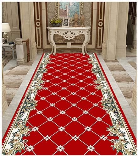 Rectángulo Alfombra De Área Grande Rojo Moderno Pasillo Muy Largo Pasillo del Corredor Alfombras Estrechas Longitud...