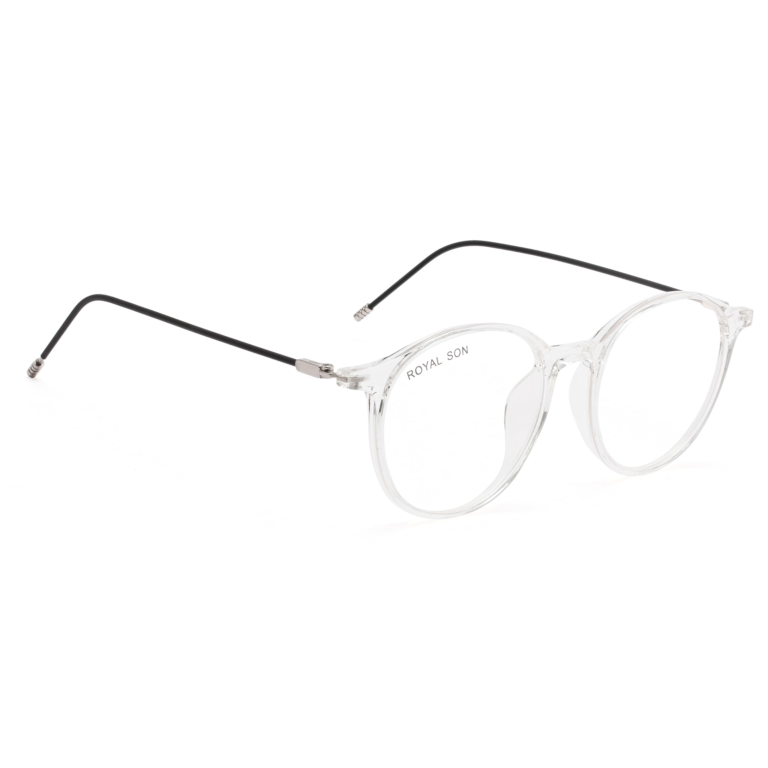 ROYAL SON Round Transparent Blue Light Blocking Computer Glasses Eyeglasses Men Women - SF0064-C3 (B0CGJ8SBYH) Amazon Price History, Amazon Price Tracker