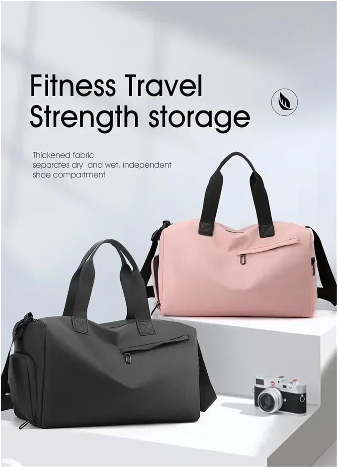 Fitness-Reisetasche – großes Fassungsvermögen, wasserdichtes Oxford-Gewebe, Reißverschluss, Gepäck für Sport und Outdoor-Aktivitäten, blau