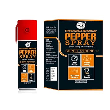 Viewersindia Pepper Spray 55 ml Seftyfor Women, Men and Girls (Pack of 1 Red)